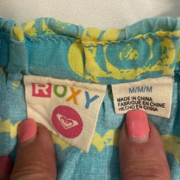 Roxy spaghetti straps top turquoise girls M - Picture 8 of 8